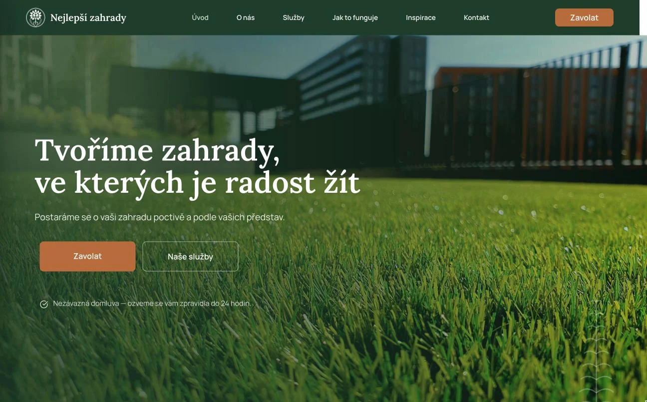 Náhled webu Nejlepší zahrady