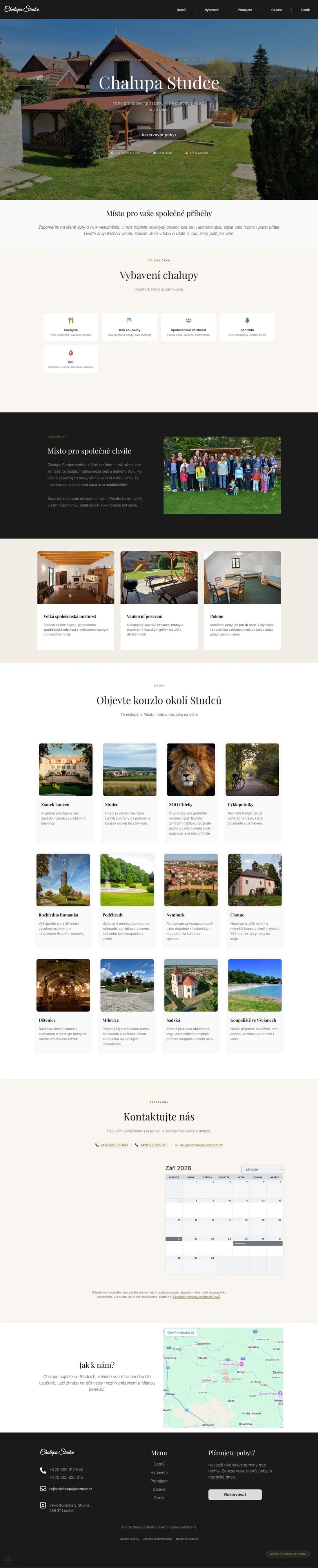 Náhled webu Chalupa Studce