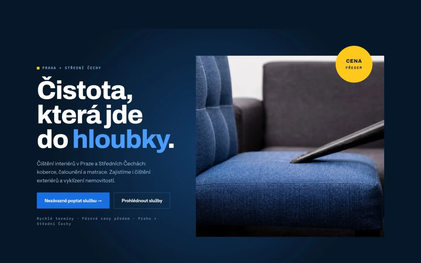 CleanPoint – náhled webu