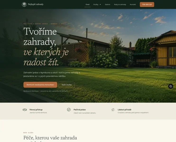 Náhled webu Nejlepší zahrady